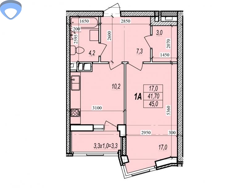продажа однокомнатной квартиры номер A-173698 в Малиновском районе, фото номер 8